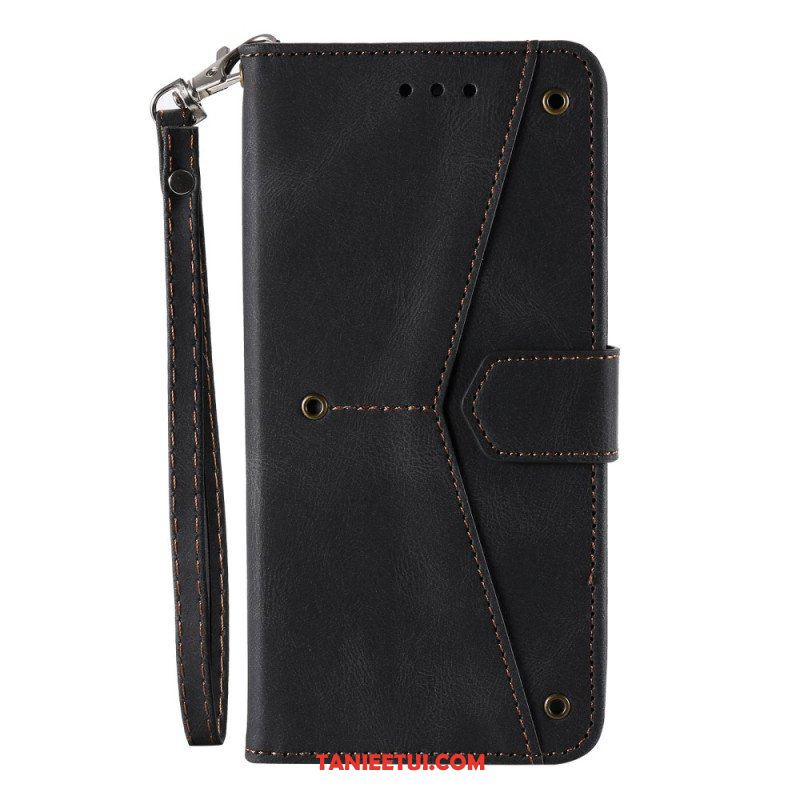 Etui Folio do Samsung Galaxy S23 Ultra 5G Szwy W Dotyku