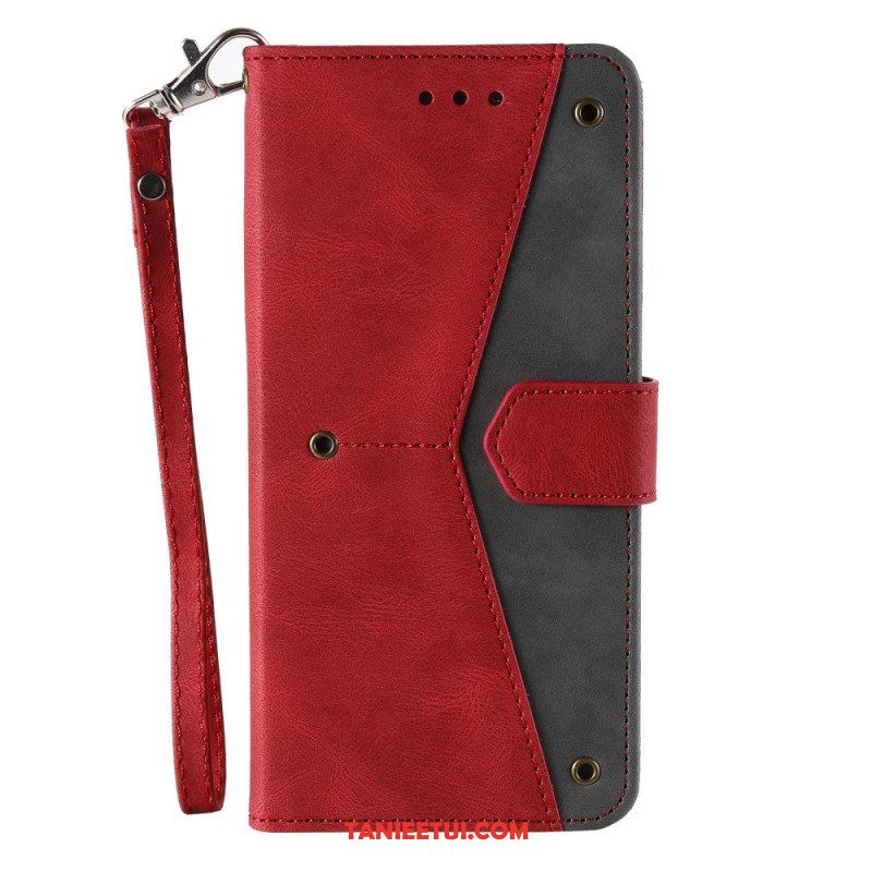 Etui Folio do Samsung Galaxy S23 Ultra 5G Szwy W Dotyku