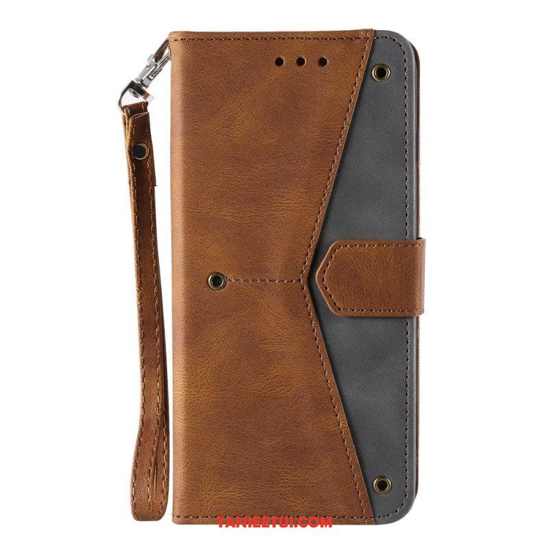 Etui Folio do Samsung Galaxy S23 Ultra 5G Szwy W Dotyku