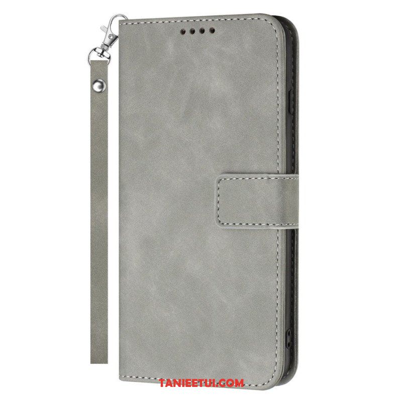 Etui Folio do Samsung Galaxy S23 Ultra 5G z Łańcuch Pasek W Stylu Vintage