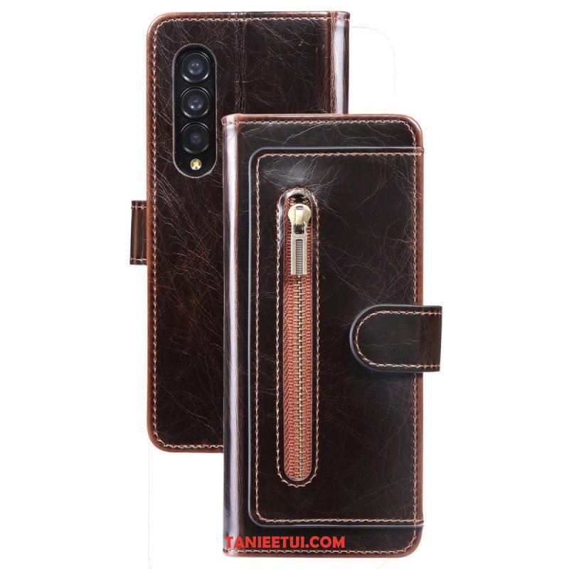 Etui Folio do Samsung Galaxy Z Fold 4 Wielofunkcyjne Kieszenie Ze Sztucznej Skóry