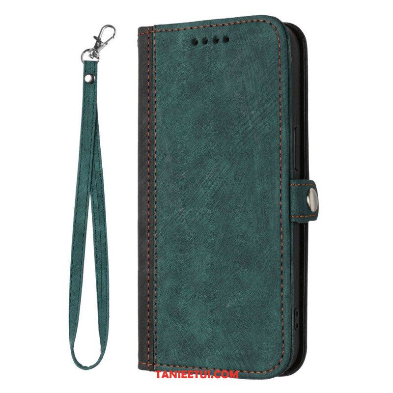 Etui Folio do Sony Xperia 1 IV Dwukolorowy Z Paskiem