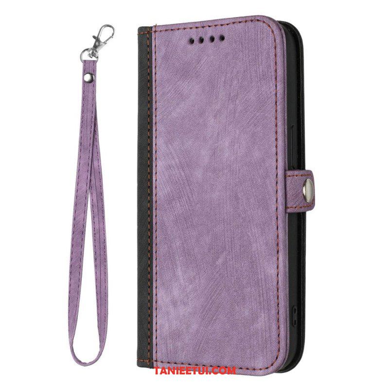 Etui Folio do Sony Xperia 1 IV Dwukolorowy Z Paskiem