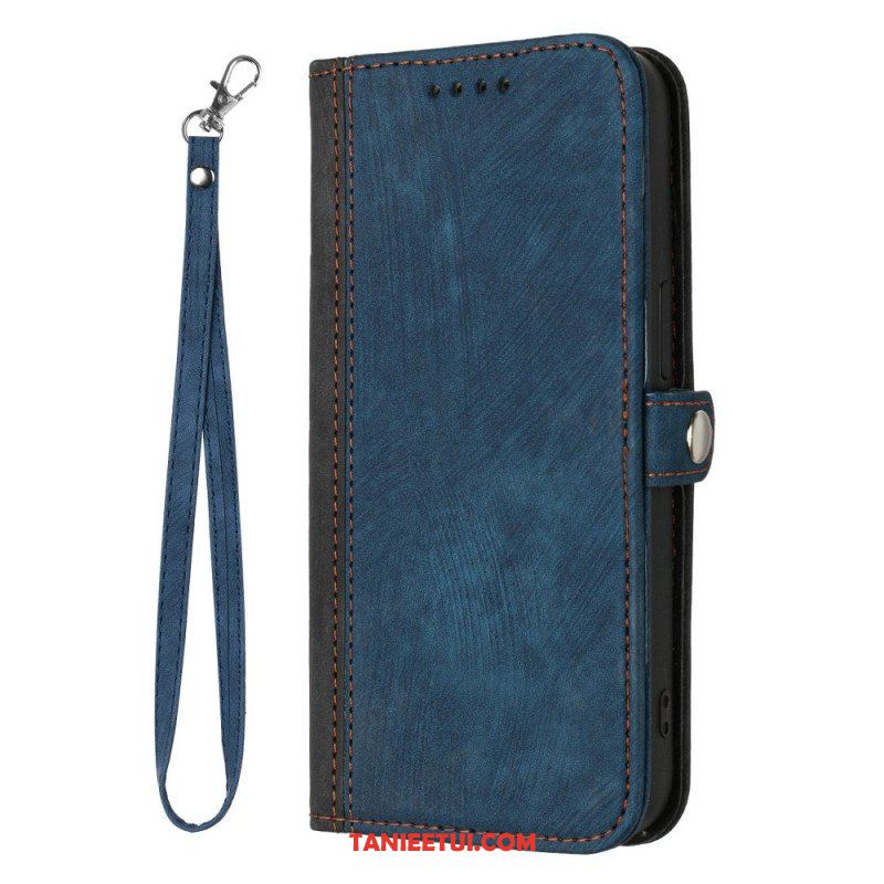 Etui Folio do Sony Xperia 1 IV Dwukolorowy Z Paskiem