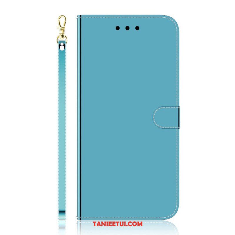 Etui Folio do Sony Xperia 1 IV z Łańcuch Lustrzany Pasek Ze Sztucznej Skóry