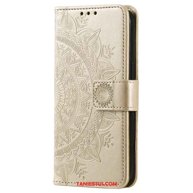 Etui Folio do Sony Xperia 5 IV z Łańcuch Mandala Słoneczna Na Ramiączkach