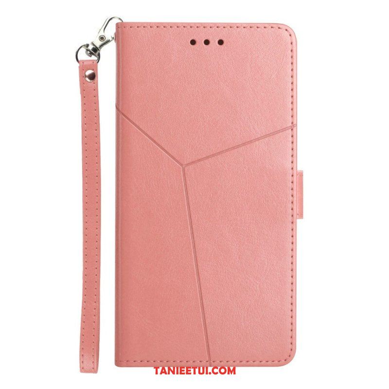 Etui Folio do Sony Xperia 5 IV z Łańcuch Wzór W Paski Y