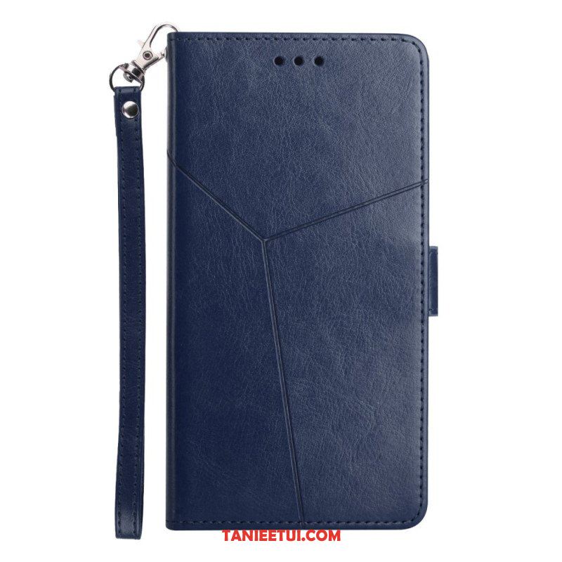 Etui Folio do Sony Xperia 5 IV z Łańcuch Wzór W Paski Y