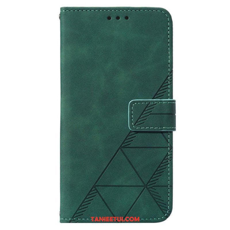 Etui Folio do Xiaomi 12 Lite Trójkąty Ze Smyczą