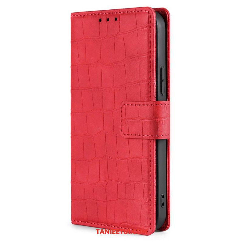 Etui Folio do Xiaomi 12 Pro Krokodyl Dotykający Skóry