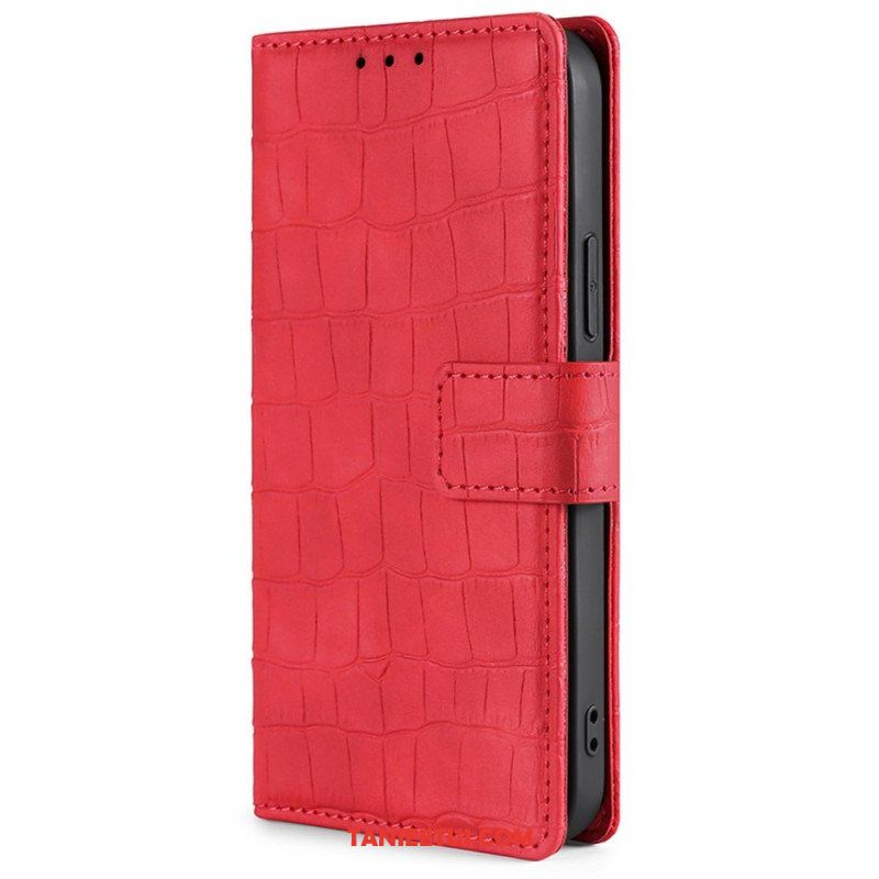 Etui Folio do Xiaomi 12T / 12T Pro Krokodyl Dotykający Skóry