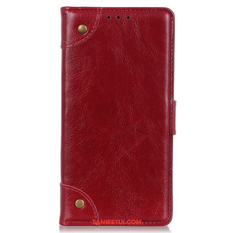 Etui Folio do Xiaomi 12T / 12T Pro Nity W Stylu Vintage Ze Skóry Nappa