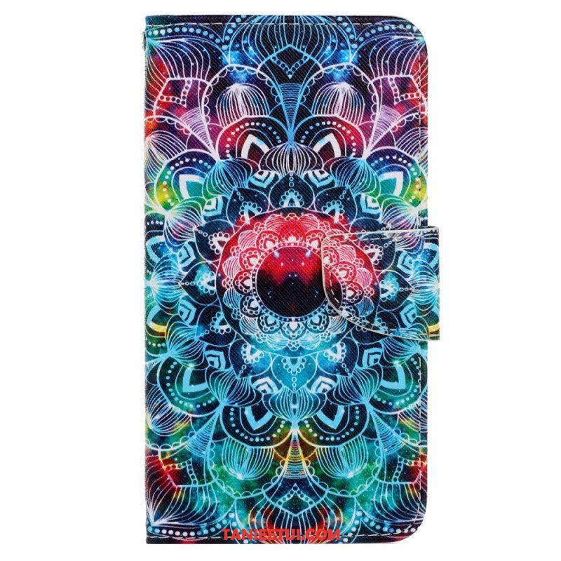 Etui Folio do Xiaomi 12T / 12T Pro z Łańcuch Błyskotliwa Mandala Z Paskami