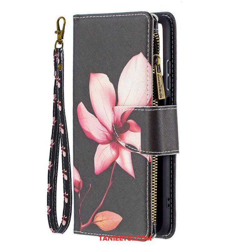 Etui Folio do Xiaomi Redmi Note 10 / 10S Kieszonka Zapinana Na Zamek W Kwiaty