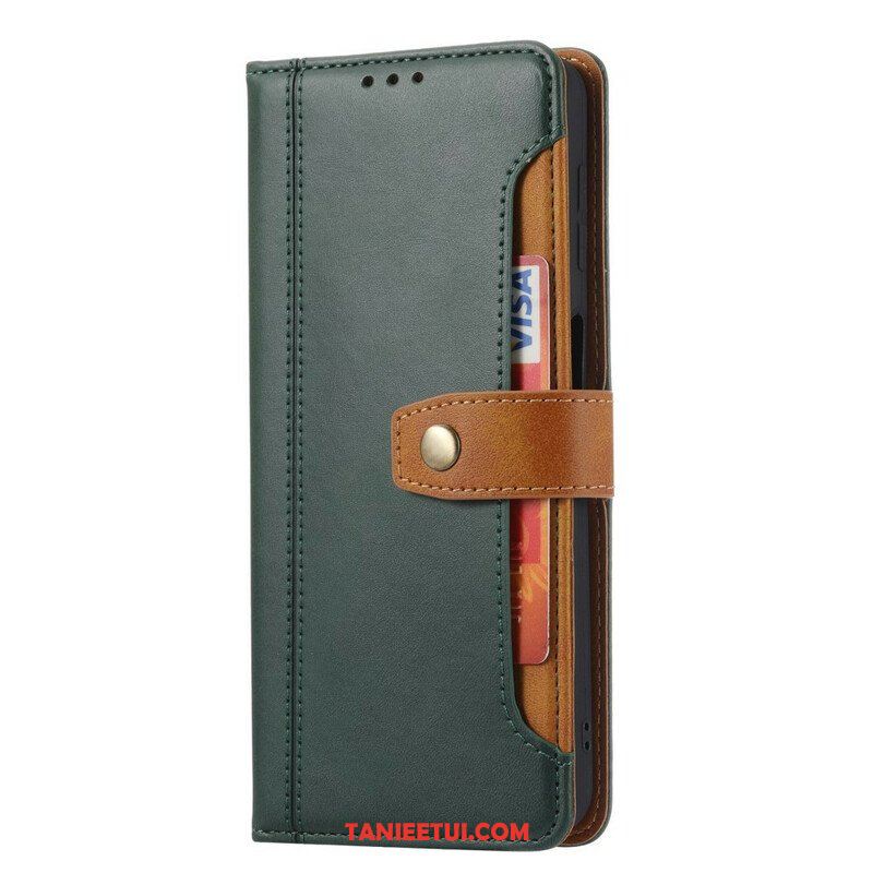 Etui Folio do Xiaomi Redmi Note 10 / 10S Przedni Uchwyt Na Kartę I Pasek