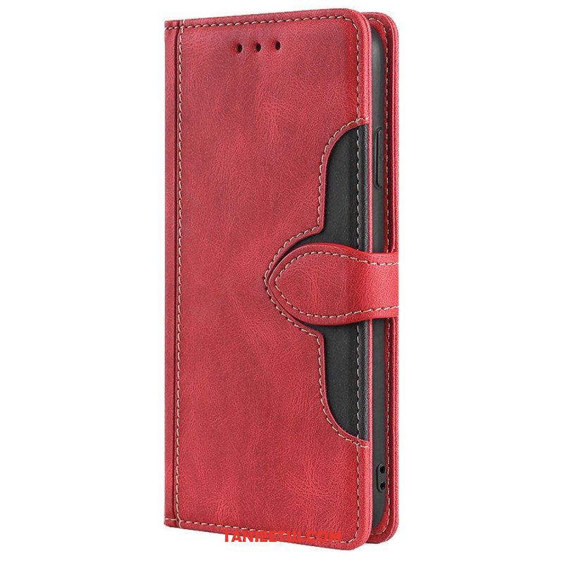 Etui Folio do Xiaomi Redmi Note 11 / 11S Dwukolorowa Stylowa Sztuczna Skóra