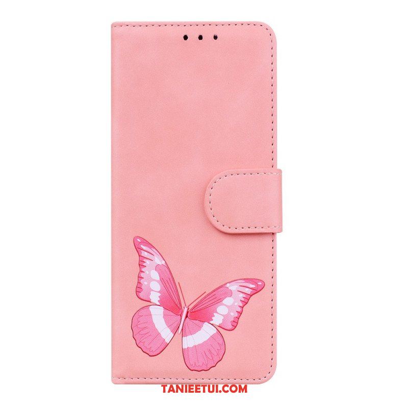 Etui Folio do Xiaomi Redmi Note 11 / 11S Motyl Dotykający Skóry