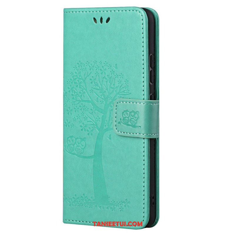 Etui Folio do Xiaomi Redmi Note 11 Pro / 11 Pro 5G z Łańcuch Drzewo Stringów I Sowy