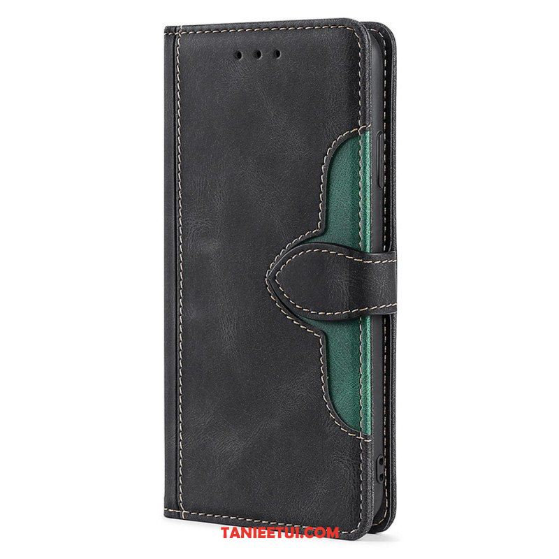 Etui Folio do Xiaomi Redmi Note 11 Pro Plus 5G Dwukolorowa Stylowa Sztuczna Skóra