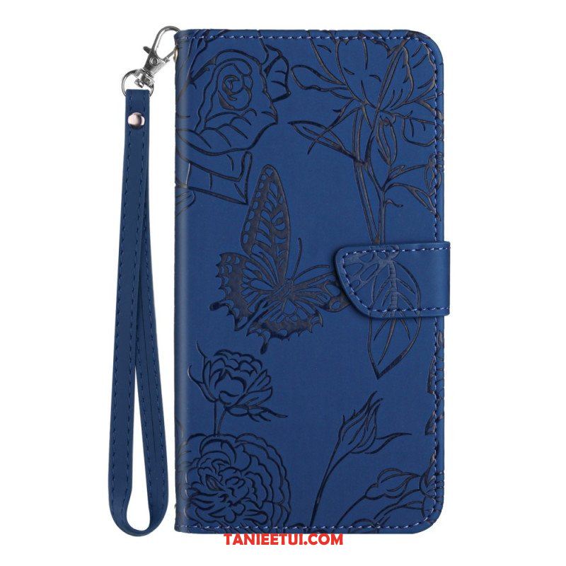 Etui Folio do Xiaomi Redmi Note 12 5G Motyle I Smycz