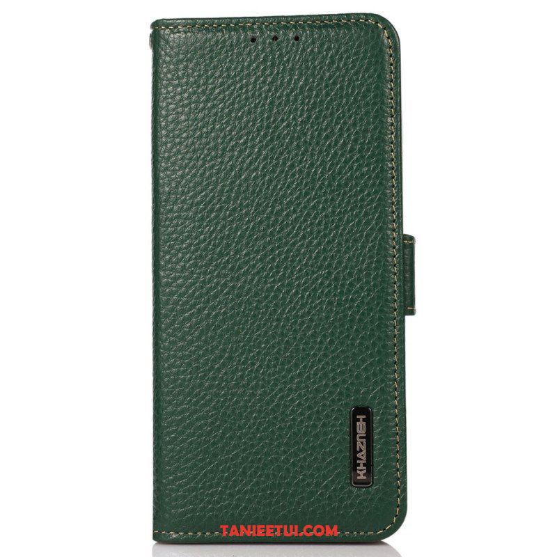 Etui Folio do Xiaomi Redmi Note 12 5G Skóra Liczi Khazneh Rfid