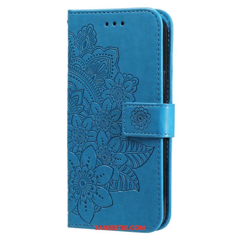 Etui Folio do Xiaomi Redmi Note 12 5G z Łańcuch Mandala Kwiatowa Na Pasku