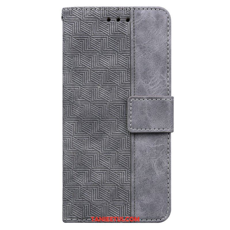 Etui Folio do Xiaomi Redmi Note 12 5G z Łańcuch Pasiasty Wzór