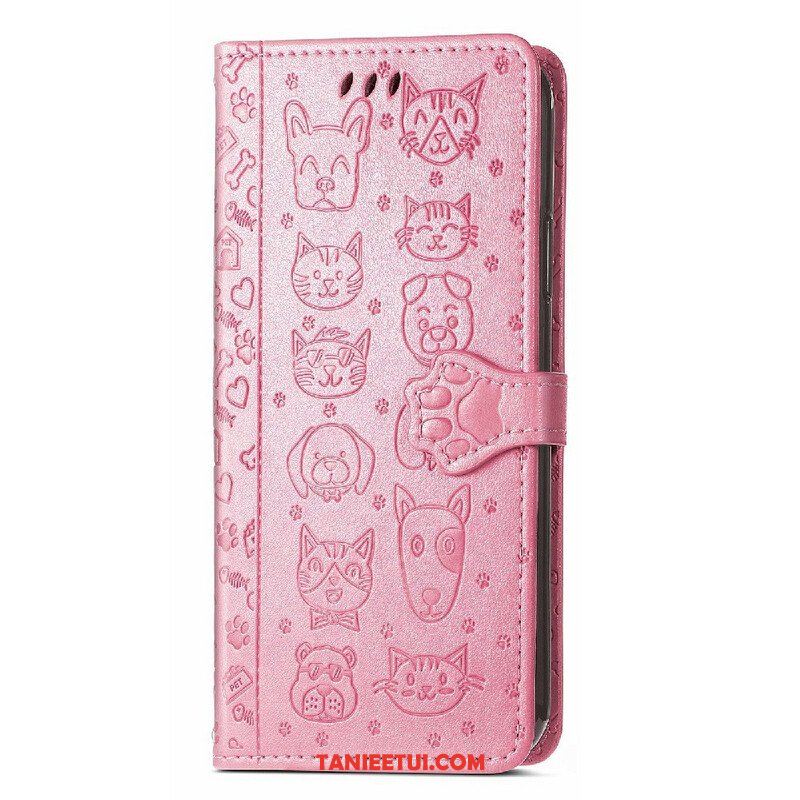 Etui Folio do iPhone 13 Mini Animowane Zwierzęta