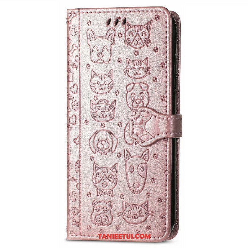 Etui Folio do iPhone 13 Mini Animowane Zwierzęta