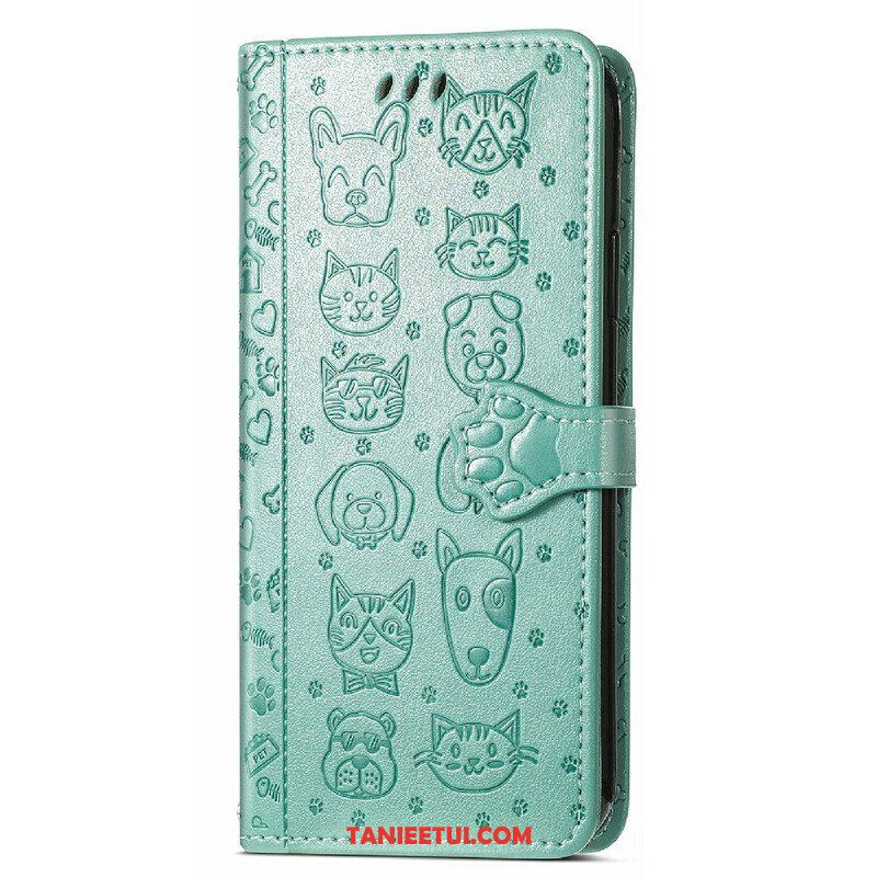 Etui Folio do iPhone 13 Mini Animowane Zwierzęta