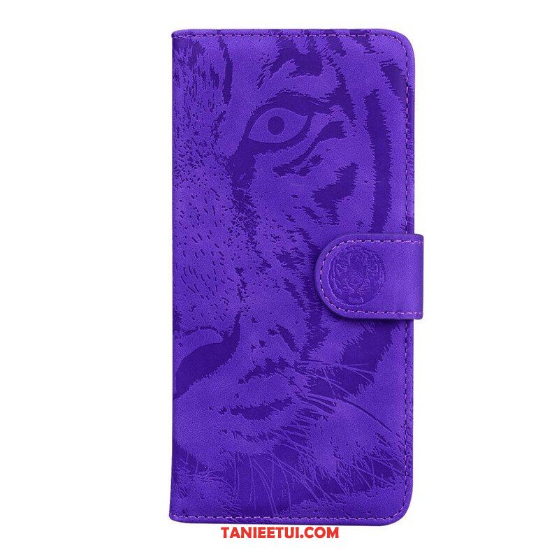 Etui Folio do iPhone 13 Mini Nadruk Twarzy Tygrysa