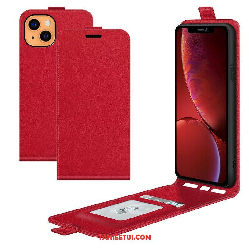 Etui Folio do iPhone 13 Mini Skórzany Futerał Pionowy Efekt Skóry Z Klapką