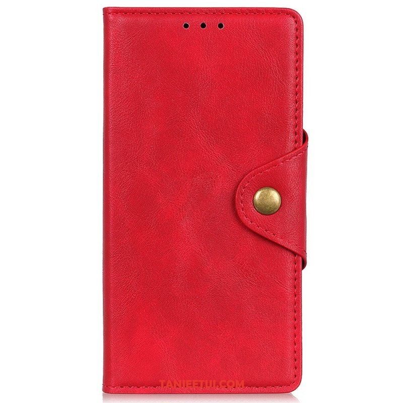 Etui Folio do iPhone 14 Magnetyczne Zapięcie Na Guziki