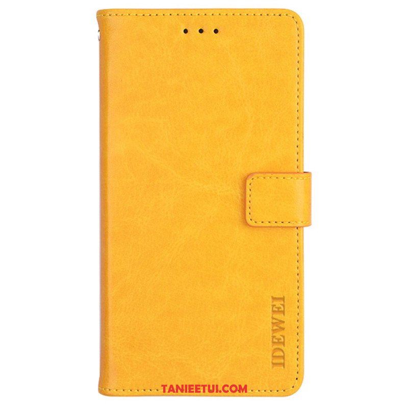 Etui Folio do iPhone 14 Pro Imitacja Skóry Idewei