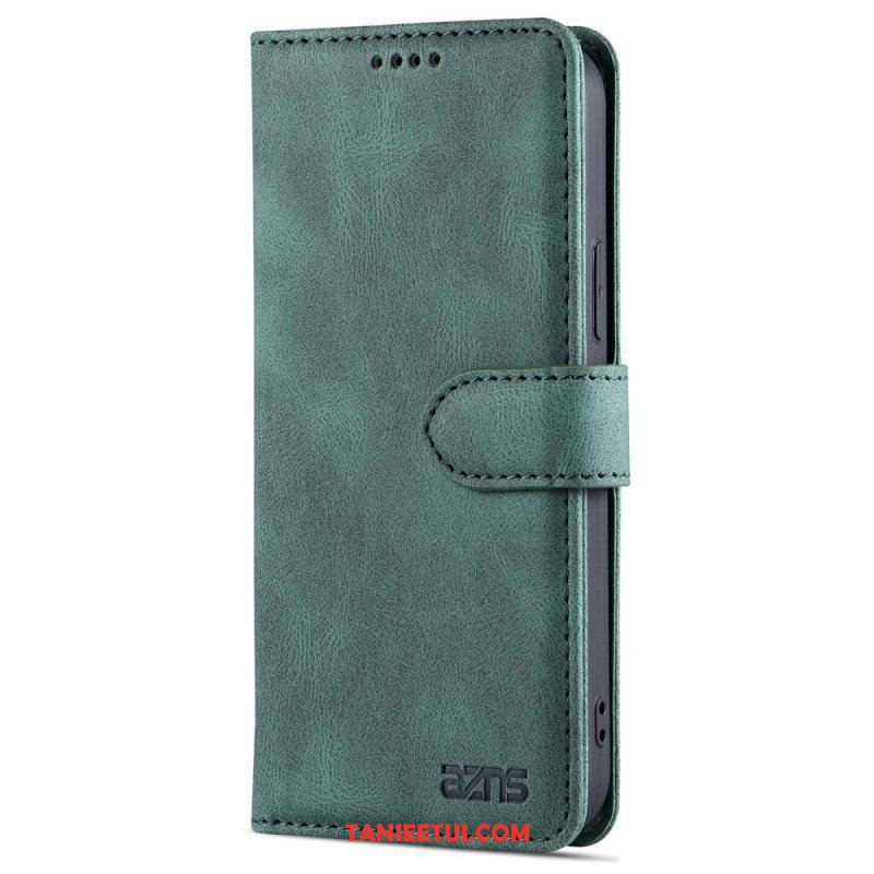 Etui Folio do iPhone 14 Stylizacja Skóry Azns