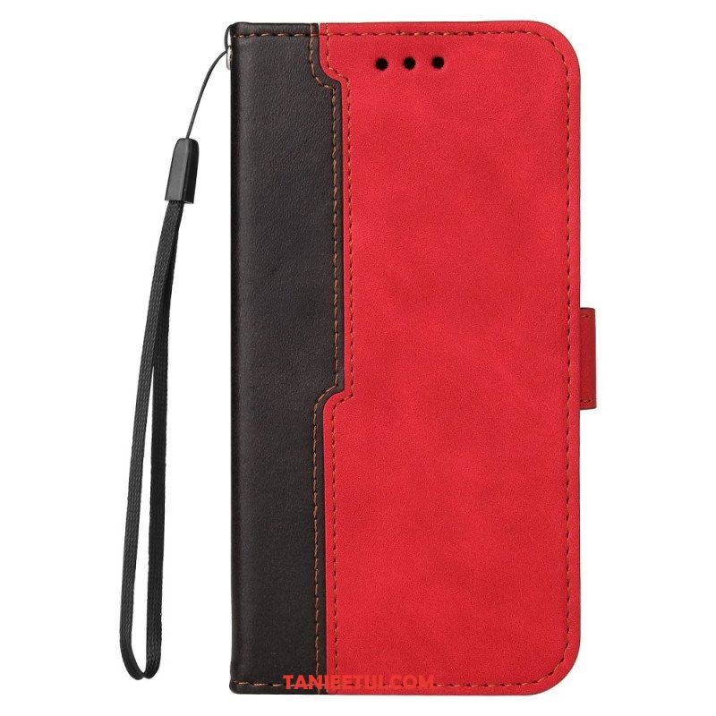 Etui Folio do iPhone 15 Plus Dwukolorowy. Stylowy