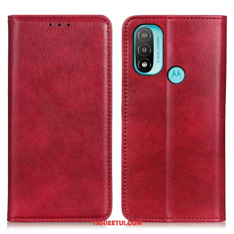 Etui Na Telefon do Moto E40 / E30 / E20 Etui Folio Teksturowana Dwoina Skóry