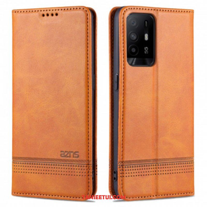 Etui Na Telefon do Oppo A94 5G Etui Folio Stylizacja Skóry Azns