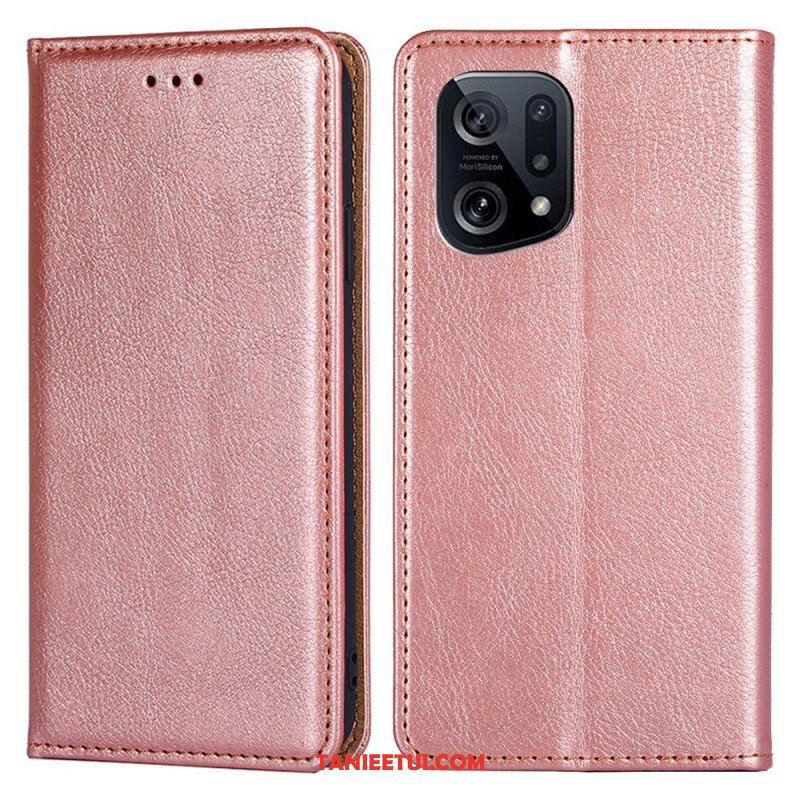 Etui Na Telefon do Oppo Find X5 Etui Folio Jednolity Kolor