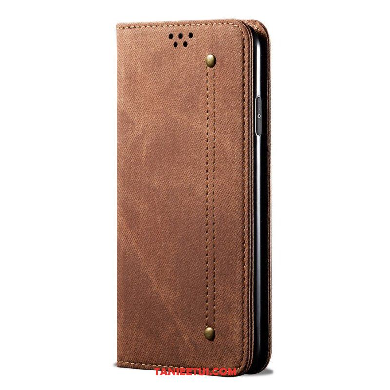 Etui Na Telefon do Xiaomi Redmi Note 12 5G Etui Folio Tkanina Dżinsowa