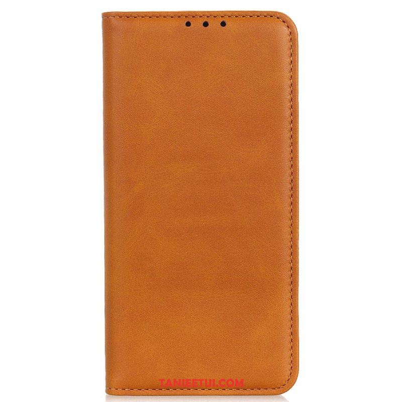 Etui Na Telefon do iPhone 14 Etui Folio Elegancka Dwoina Skórzana