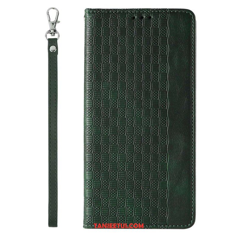 Etui Na Telefon do iPhone 14 Pro z Łańcuch Etui Folio Pasek W Stylu Vintage