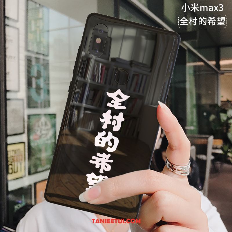 Etui Xiaomi Mi Max 3 Tendencja Szkło Hartowane Ochraniacz, Futerał Xiaomi Mi Max 3 Biały Anti-fall Silikonowe Beige