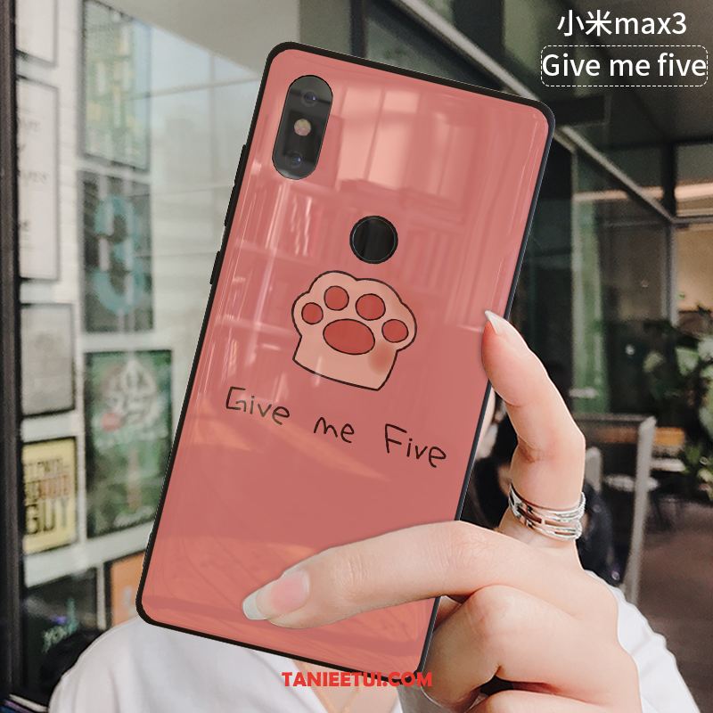 Etui Xiaomi Mi Max 3 Tendencja Szkło Hartowane Ochraniacz, Futerał Xiaomi Mi Max 3 Biały Anti-fall Silikonowe Beige