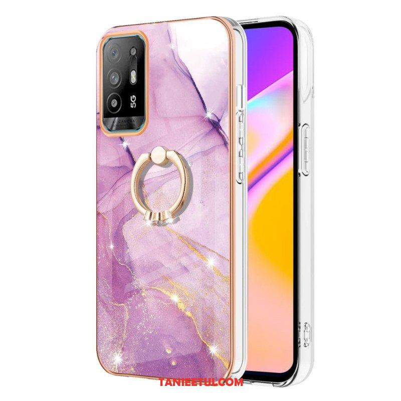 Etui do Oppo A94 5G Marmur Z Pierścieniem