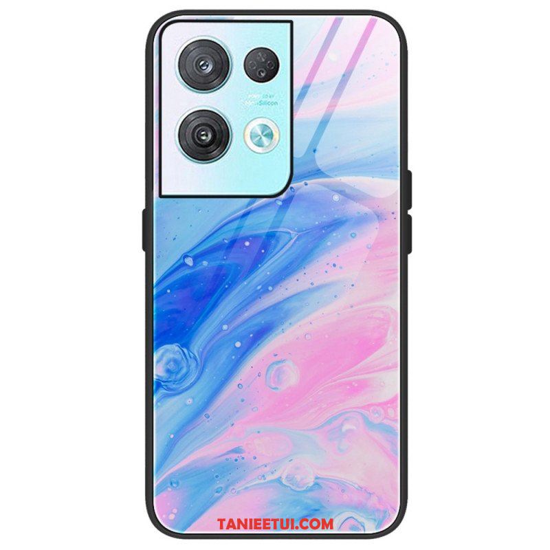 Etui do Oppo Reno 8 Pro Szkło Hartowane W Kolorach Marmuru