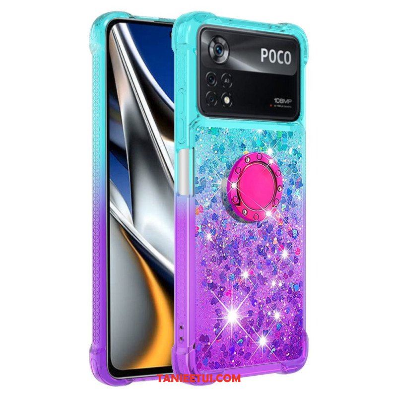 Etui do Poco X4 Pro 5G Brokatowy Pierścień-wspornik