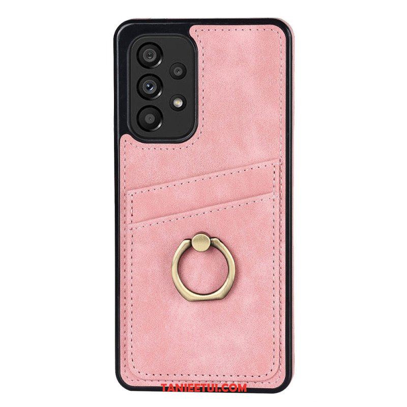 Etui do Samsung Galaxy A53 5G Vintage Wspornik Pierścieniowy I Uchwyt Na Kartę