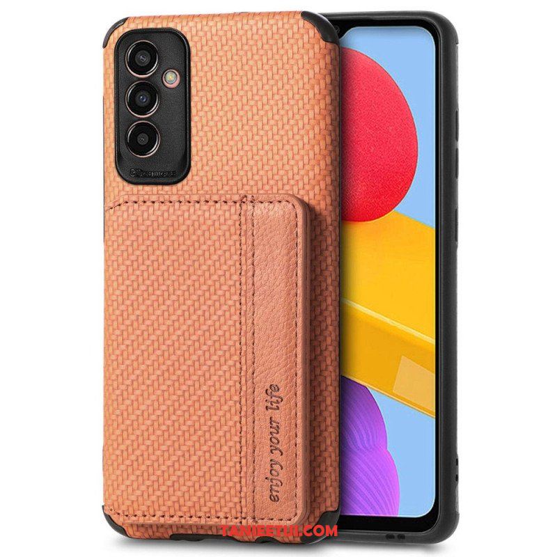 Etui do Samsung Galaxy M13 Portfel Portfel Z Włókna Węglowego I Magnesu