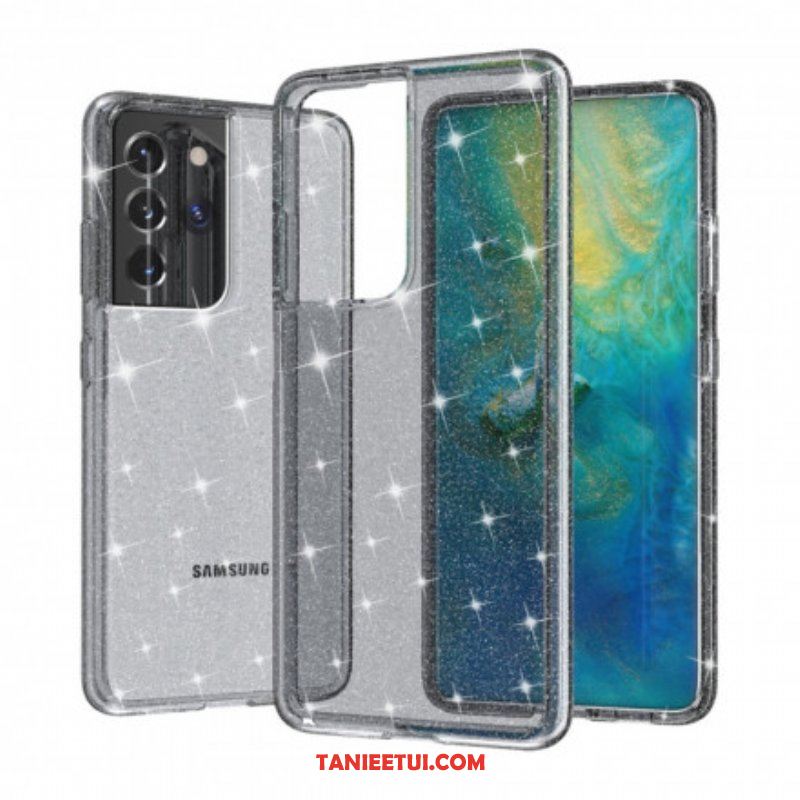 Etui do Samsung Galaxy S21 Ultra 5G Przezroczyste Cekiny